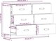 vidaXL vidaXL Komoda, szara, 100x40x75 cm, lite drewno sosnowe