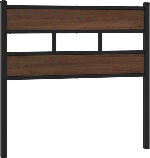 vidaXL Κεφαλάρι, Καφέ Δρυς, 107 cm, Ατσάλι και Ξυλοπολυμερές Υλικό