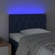 vidaXL Επικεφαλάρι κρεβατιού με LED, Μπλε, 80x7x78/88 cm, Υφασμα