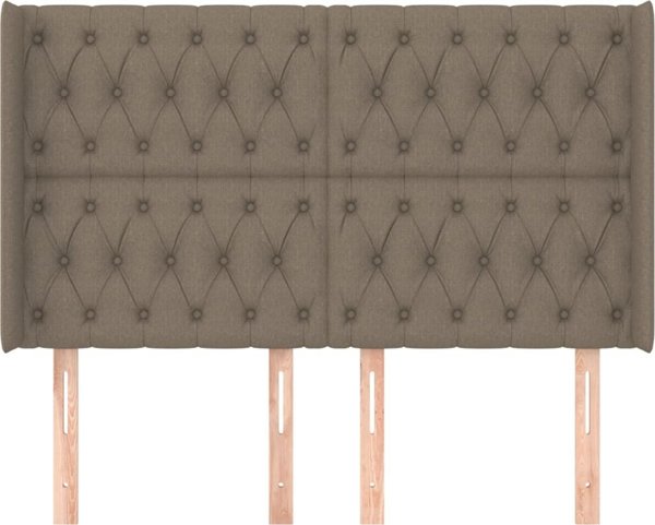 vidaXL Προσκέφαλο τύπου uszak, taupe, 147x16x118/128 εκ., ύφασμα