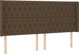 vidaXL Προσκέφαλο uszak, σκούρο καφέ, 203x16x118/128 cm, ύφασμα