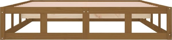 vidaXL Κρεβατοκάμαρα Πλαίσιο Μέλι Καφέ 150x200 King Size Ξύλο