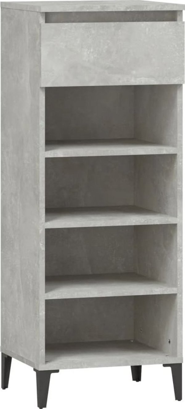 vidaXL Ράφι παπουτσιών σε τσιμεντένιο γκρι, 40x36x105 cm