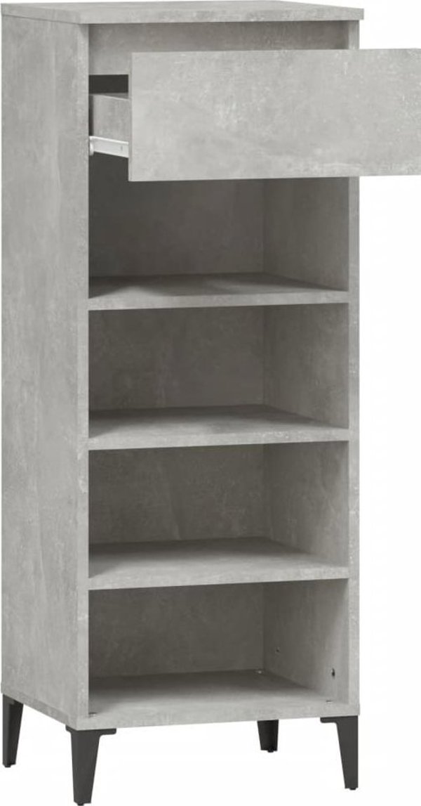 vidaXL Ράφι παπουτσιών σε τσιμεντένιο γκρι, 40x36x105 cm