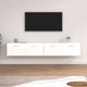 vidaXL Σετ 2 κρεμαστά ντουλάπια λευκά 100x36,5x35 cm