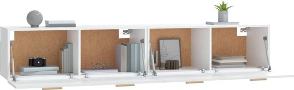 vidaXL Σετ 2 κρεμαστά ντουλάπια λευκά 100x36,5x35 cm