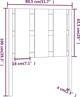 vidaXL προσκέφαλο κρεβατιού, μελί καφέ, 80,5x4x100 εκ., από συμπαγές πεύκο