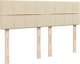 vidaXL Κρεβάτι Continental με στρώμα, κρεμ, 140x200 εκ, ύφασμα