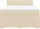 vidaXL Κρεβάτι Continental με στρώμα, κρεμ, 140x200 εκ, ύφασμα