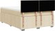 vidaXL Κρεβάτι Continental με στρώμα, κρεμ, 140x200 εκ, ύφασμα