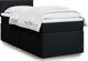 vidaXL Κρεβάτι Continental με στρώμα, μαύρο ύφασμα, 90x200 εκ