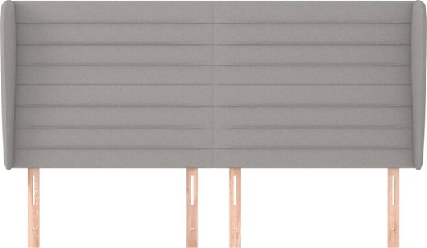 vidaXL Προσκέφαλος uszak, ανοιχτό γκρι, 203x23x118/128 cm, ύφασμα