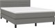 vidaXL Λουτζκο κοντινεντάλ με στρώμα, σκούρο γκρι ύφασμα, 140x190 cm