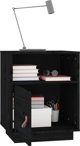 vidaXL Szafki nocne, 2 szt., czarne, 40x34x55 cm, lite drewno sosnowe