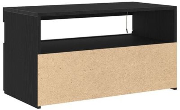 vidaXL Σετ 2 Ντουλάπια TV με LED Φωτισμό, Χρώμα Μαύρη Δρυς, 75x35x40 cm