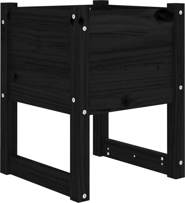 vidaXL vidaXL Donica, czarny, 40x40x52,5 cm, lite drewno sosnowe