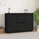 vidaXL vidaXL Komoda, czarna, 111x34x75 cm, drewno sosnowe