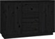 vidaXL vidaXL Komoda, czarna, 111x34x75 cm, drewno sosnowe