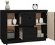 vidaXL vidaXL Komoda, czarna, 111x34x75 cm, drewno sosnowe