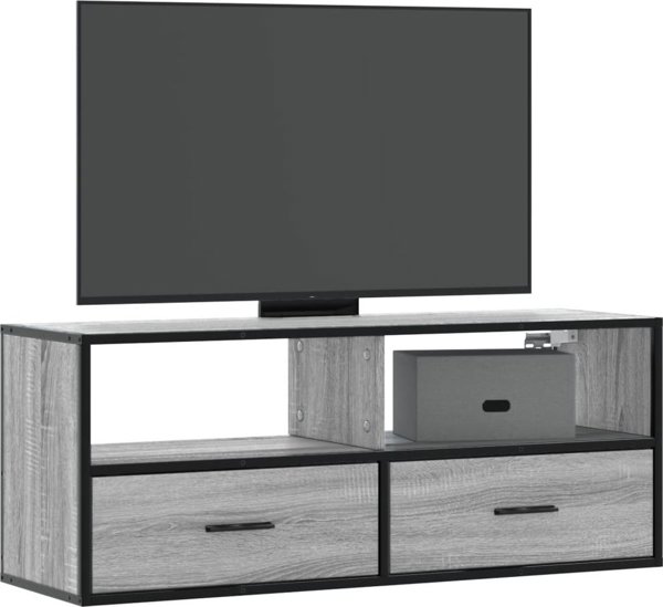 VidaXL Ντουλάπι για Τηλεόραση, Γκρί Sonoma Δρυς, 100x31x39,5 εκ.