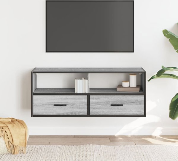 VidaXL Ντουλάπι για Τηλεόραση, Γκρί Sonoma Δρυς, 100x31x39,5 εκ.