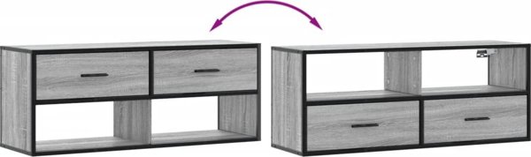 VidaXL Ντουλάπι για Τηλεόραση, Γκρί Sonoma Δρυς, 100x31x39,5 εκ.