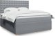 vidaXL Κρεβάτι Continental με στρώμα, ανοιχτό γκρι, ύφασμα, 180x200 εκ.