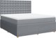 vidaXL Κρεβάτι Continental με στρώμα, ανοιχτό γκρι, ύφασμα, 180x200 εκ.