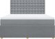 vidaXL Κρεβάτι Continental με στρώμα, ανοιχτό γκρι, ύφασμα, 180x200 εκ.