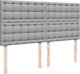 vidaXL Κρεβάτι Continental με στρώμα, ανοιχτό γκρι, ύφασμα, 180x200 εκ.