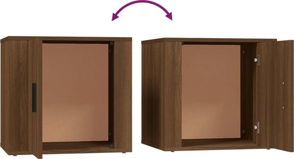 vidaXL Κομοδίνο, καφέ δρυς, 50x39x47 εκ.