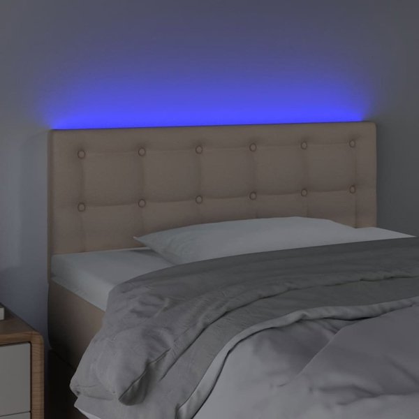 vidaXL Zaglolowdo kretza z LED, cappuccino, 80x5x78/88 cm, ekoskora