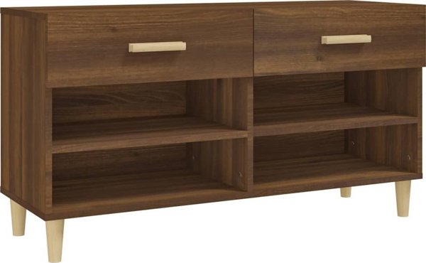vidaXL Szafka na buty, brazowy dab, 102x35x55 cm