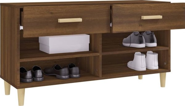 vidaXL Szafka na buty, brazowy dab, 102x35x55 cm