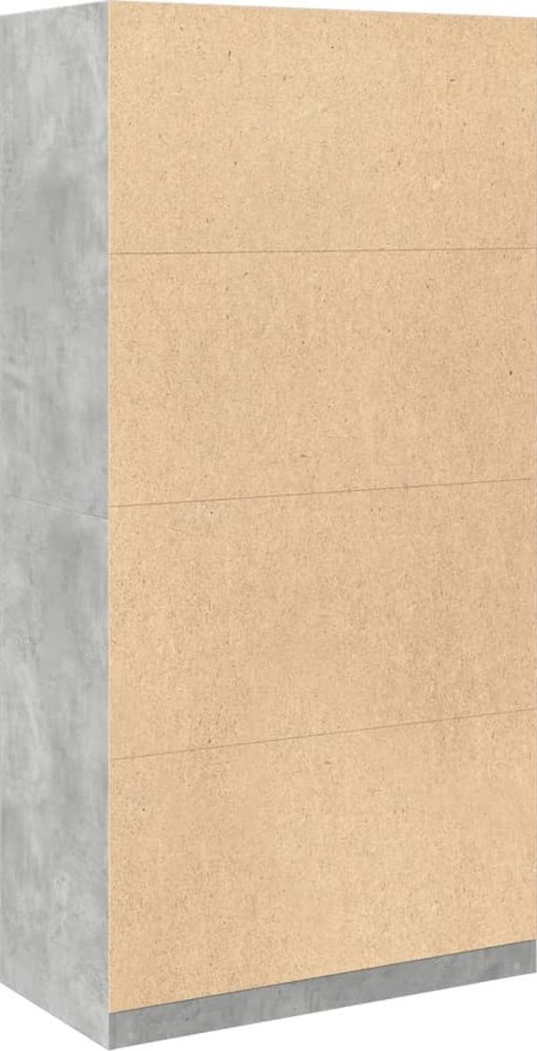 vidaXL Ντουλάπα σε χρώμα σκυροδέματος γκρι, 100x50x200 εκ., μοριοσανίδα