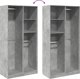 vidaXL Ντουλάπα σε χρώμα σκυροδέματος γκρι, 100x50x200 εκ., μοριοσανίδα