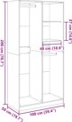 vidaXL Ντουλάπα σε χρώμα σκυροδέματος γκρι, 100x50x200 εκ., μοριοσανίδα