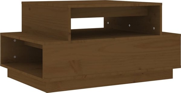 vidaXL Τραπεζάκι καφέ, μέλι καφέ, 80x55x40,5 εκ., από μασίφ ξύλο πεύκου