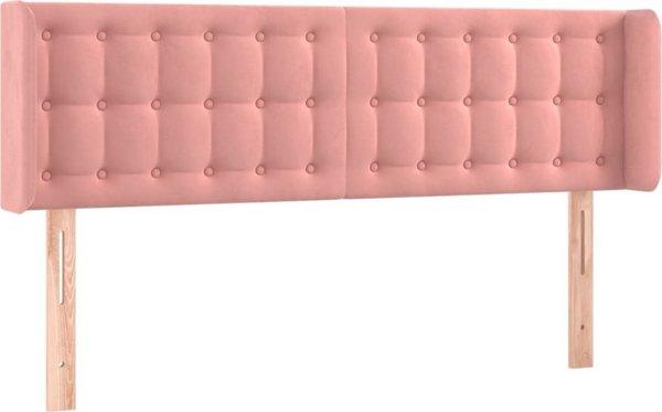 vidaXL Κεφαλάρι uszak, ροζ, 147x16x78/88 cm, βελούδο