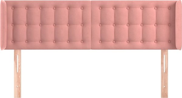 vidaXL Κεφαλάρι uszak, ροζ, 147x16x78/88 cm, βελούδο