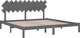 vidaXL Κορνίζα κρεβατιού, γκρι, 200x200 cm, μασίφ ξύλο