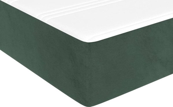 vidaXL vidaXL Materac kieszeniowy, ciemnozielony 90x190x20 cm, aksamit