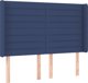 vidaXL Κρεβάτι κοντινένταλ με στρώμα, μπλε, 140x190 εκ, ύφασμα