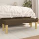 vidaXL Πάγκος σκούρο καφέ, 100x30x30 εκ., επενδεδυμένος με ύφασμα