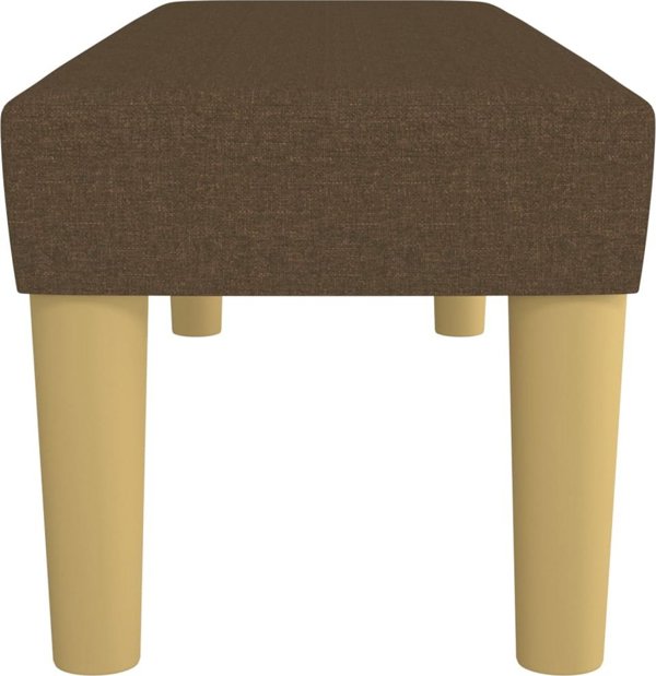 vidaXL Πάγκος σκούρο καφέ, 100x30x30 εκ., επενδεδυμένος με ύφασμα