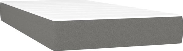 VidaXL Κρεβάτι Kontynental με Στρώμα, Σκούρο Γκρι Υφασμα 200x200 cm