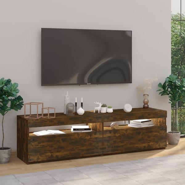 vidaXL Έπιπλα τηλεόρασης με LED, 2 τεμ., ντυμένο δρυς, 75x35x40 cm