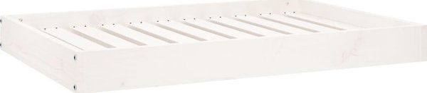 vidaXL Κρεβάτι για σκύλους, λευκό, 91,5x64x9 cm, μασίφ πεύκο