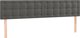 vidaXL Κεφαλάρι κρεβατιού με LED, σκούρο γκρι, 180x5x78/88 εκ., βελούδο