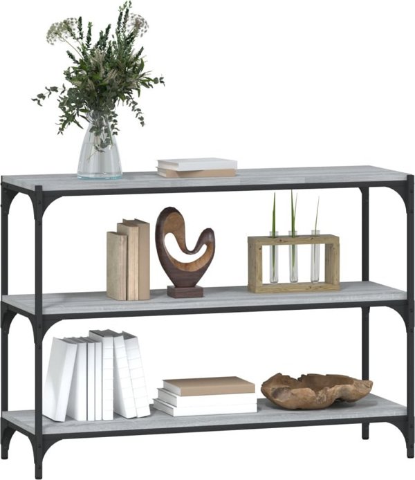 vidaXL Βιβλιοθήκη, γκρι δρυς σονόμα, 100x33x70,5 cm